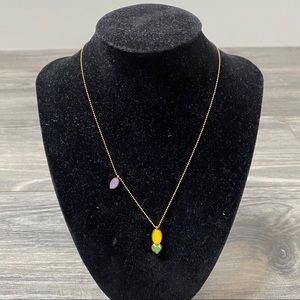 🌈 Asymmetrical stone gold necklace